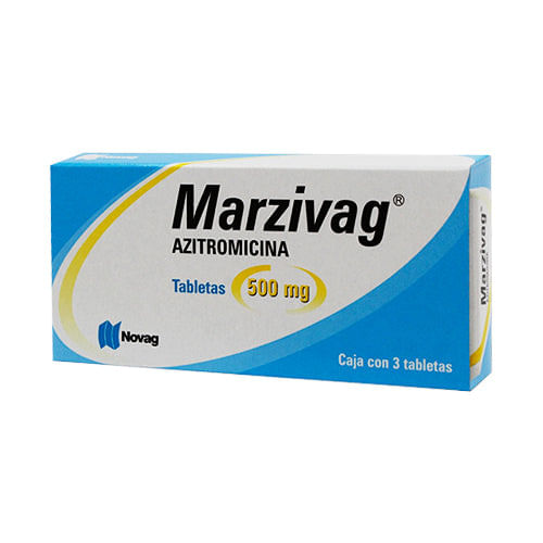 Marzivag Azitromicina 500mg con 3 Tabletas