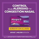 Allegra D
Fexofenadina 60 mg
10 Tabletas