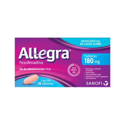 Allegra
Fexofenadina 180 mg
10 Comprimidos