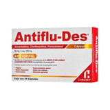 Antiflu-Des
Amantadina + Clorfenamina + Paracetamol
24 Cápsulas