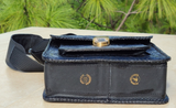 Bolsa Crossbody De Piel Grabado Mediana