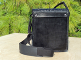 Bolsa Crossbody De Piel Grabado Mediana