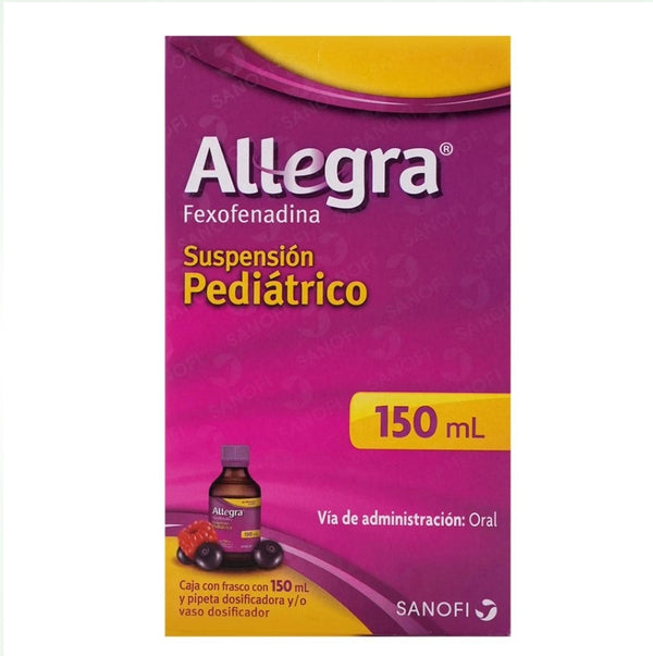 Allegra
Fexofenadina 600 mg Pediátrico
150 ml Suspensión