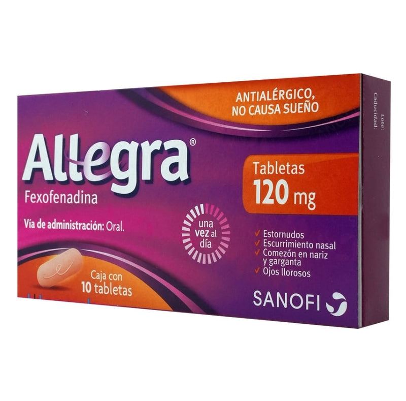 Allegra
Fexofenadina 120 mg
10 Comprimidos