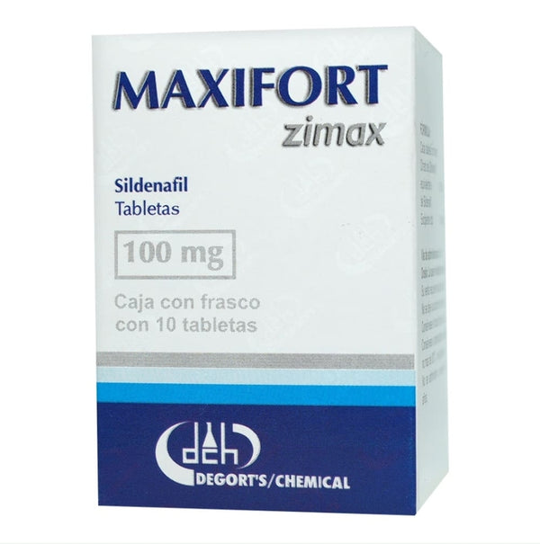 Maxifort zimax 100mg caja con 10 tabletas Degort's Chemical