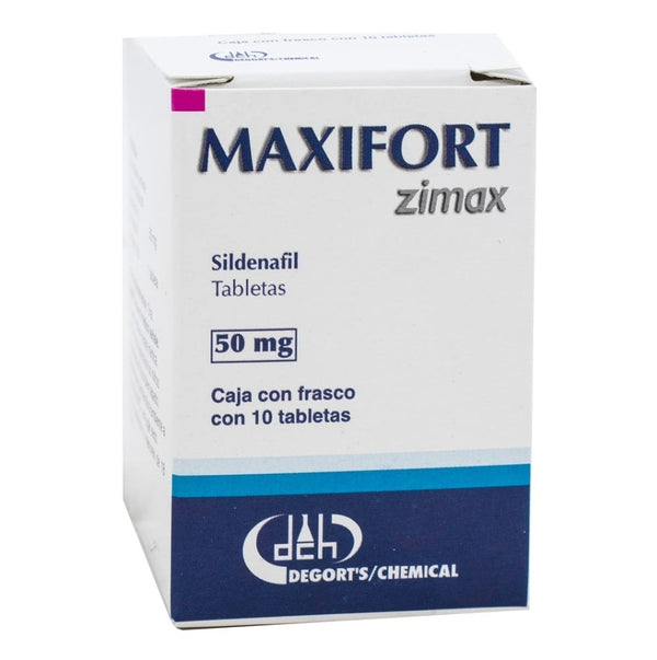 Maxifort zimax 50mg caja con 10 tabletas Degort's Chemical