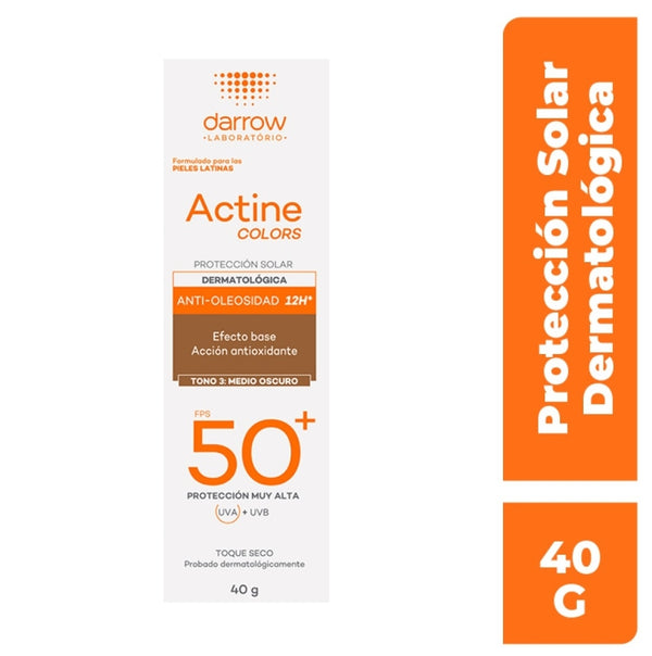 Darrow Actine Colors Fps 50+ Tono 3: Medio Oscuro 40gr