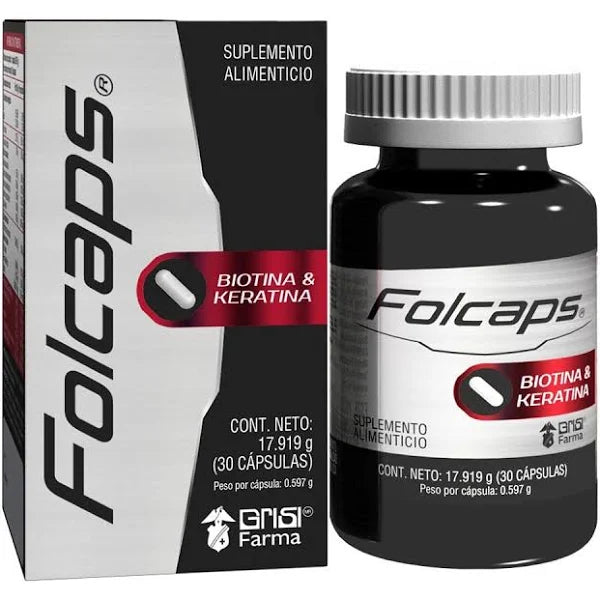 Folcaps Folcress Biotin and Keratin with 30 capsules