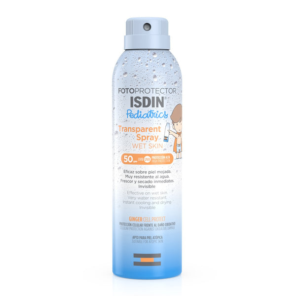 Isdin 50+ Trans sunscreen. Spray wet skin pediatrics 250ml