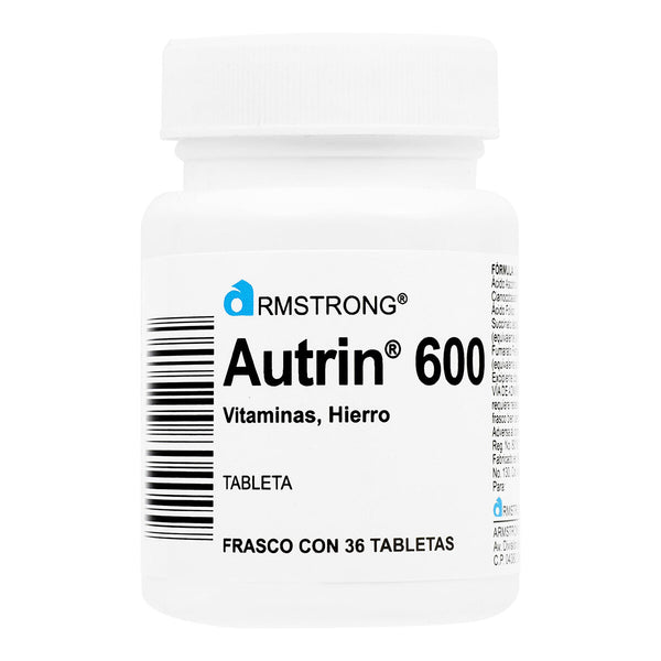Autrin 600 vitaminas hierro con 36 tabletas