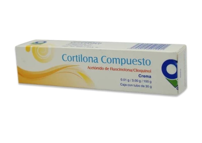 Cortilona Compuesta 30gr, Acetónido de Fluocinolona 0.01/Clioquinol 3.00