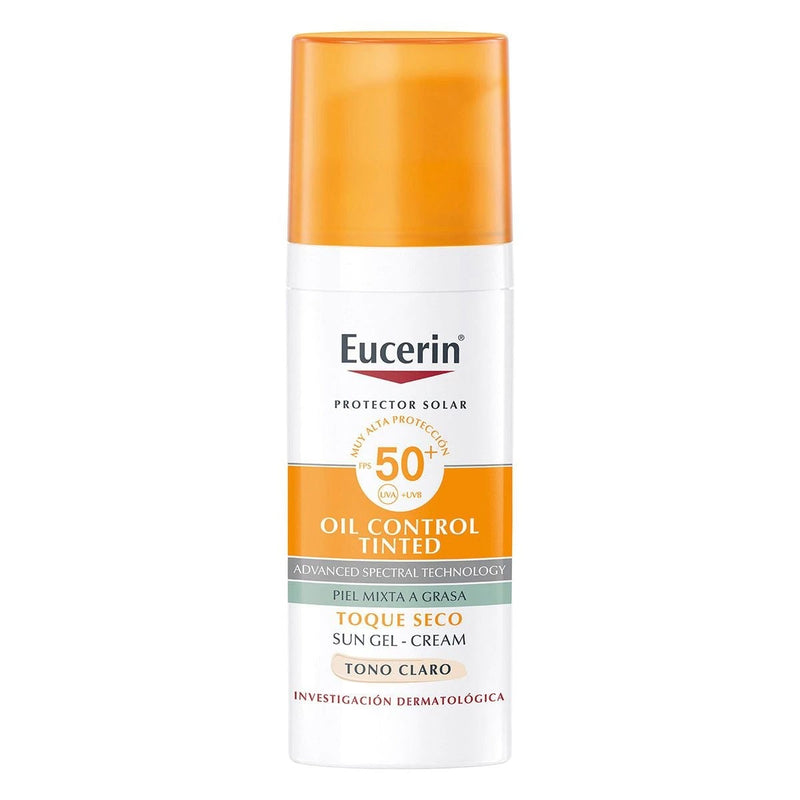 Eucerin SPF 50+ Oil control tono claro 50ml Toque Seco