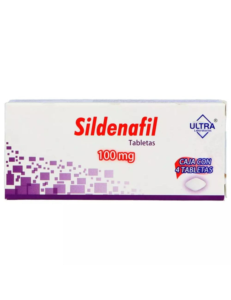 Sildenafil 100 mg Caja Con 4 tabletas