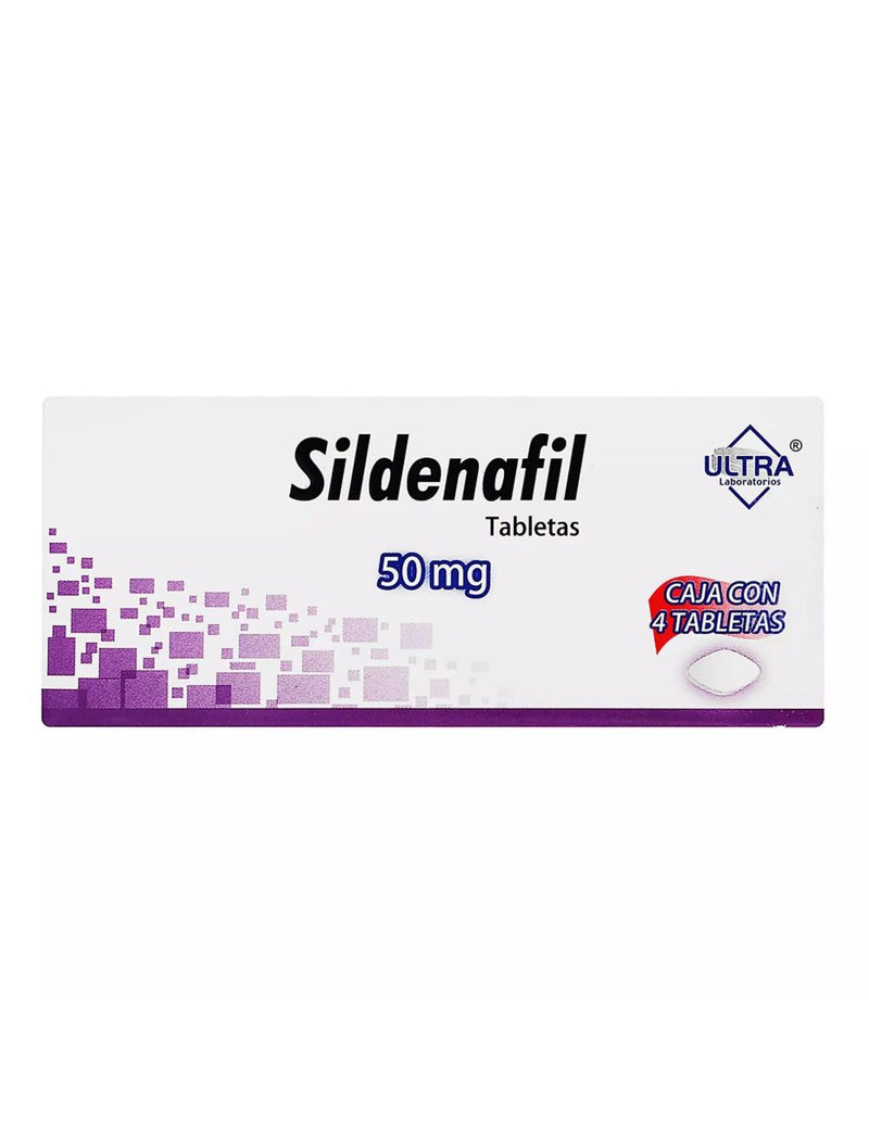 Sildenafil 50 mg 4 Tabletas Ultra